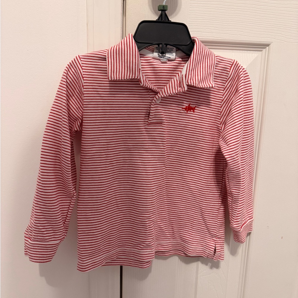 Striped Red Kids Polo Shirt